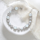White crystal wedding tennis bracelet - JULIANNA 