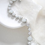 White crystal wedding tennis bracelet - JULIANNA 