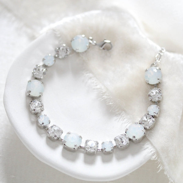 JULIANNA crystal & opal tennis bracelet