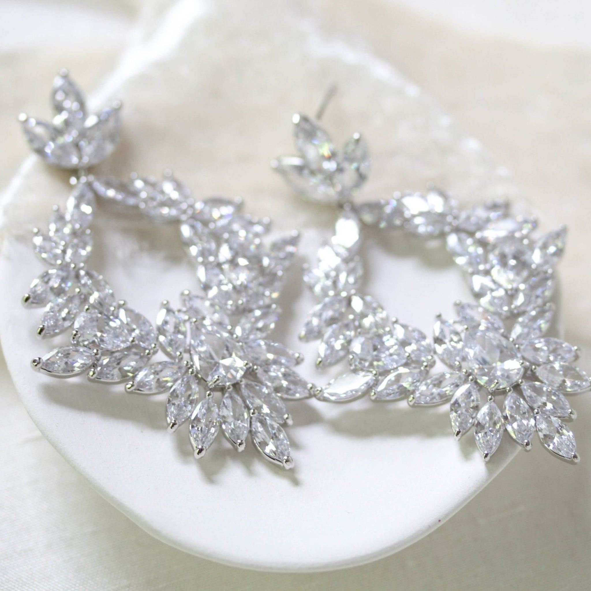 Large cluster style hoop statement earrings - FRANCESCA - Treasures by Agnes