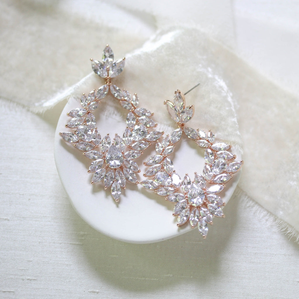 Large cluster style hoop statement earrings - FRANCESCA - Treasures by Agnes