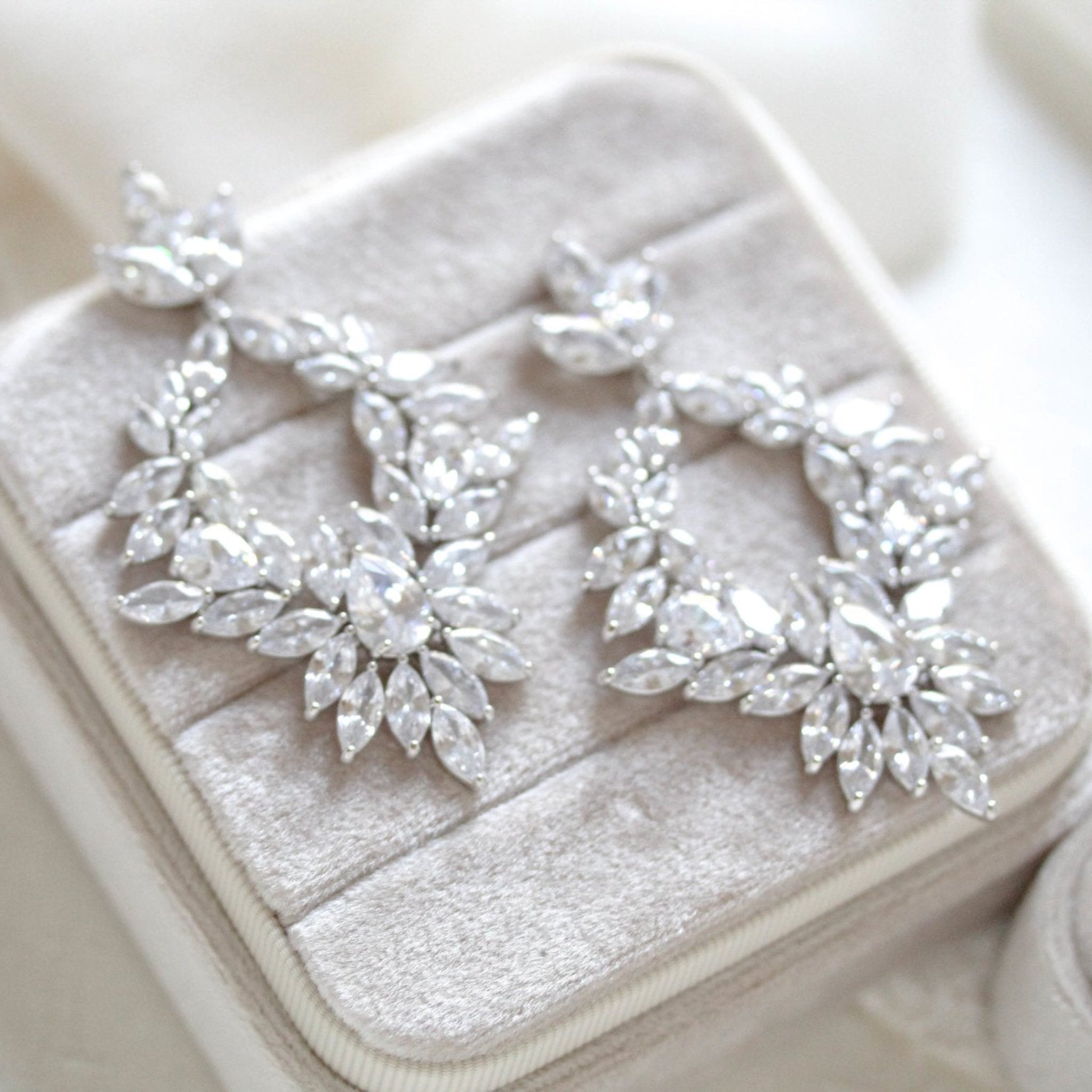 Large cluster style hoop statement earrings - FRANCESCA - Treasures by Agnes