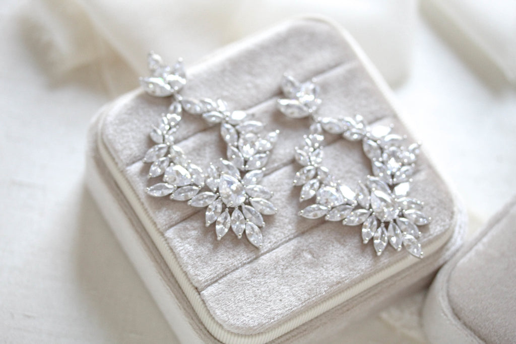 Large cluster style hoop statement earrings - FRANCESCA - Treasures by Agnes