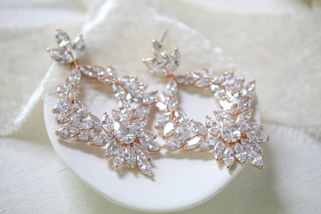 Large cluster style hoop statement earrings - FRANCESCA - Treasures by Agnes