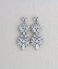 Large Haute Wedding earrings with crystals - ANGELINA - Treasures by Agnes