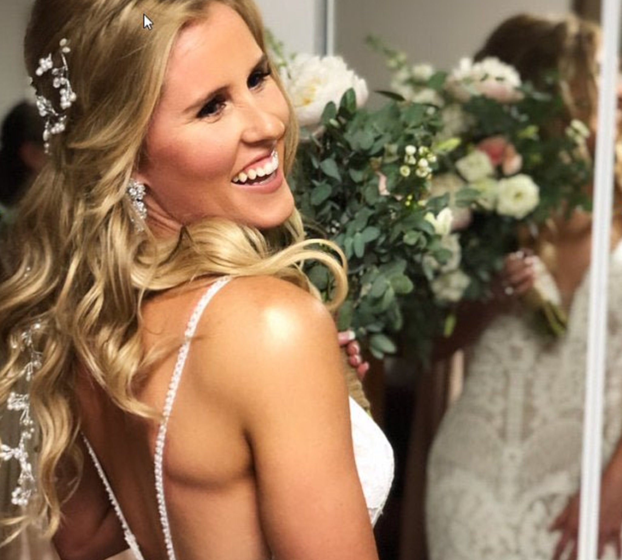 Large rose gold Bridal chandelier statement earrings - NATALIE - Treasures by Agnes
