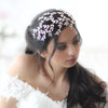 Large Rose gold crystal Wedding headpiece - LOLA - Treasures by Agnes