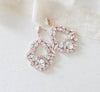 Large rose gold hoop style statement bridal earrings - VANESSA - Treasures by Agnes