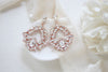 Large rose gold hoop style statement bridal earrings - VANESSA - Treasures by Agnes