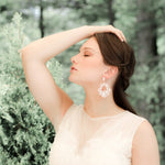 Large rose gold hoop style statement bridal earrings - VANESSA - Treasures by Agnes