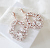 Large rose gold hoop style statement bridal earrings - VANESSA - Treasures by Agnes