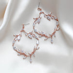 Large rose gold statement wedding earrings - APRILLE - Treasures by Agnes