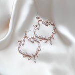 Large rose gold statement wedding earrings - APRILLE - Treasures by Agnes