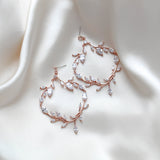 Large rose gold statement wedding earrings - APRILLE - Treasures by Agnes