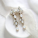 Long crystal vintage style Bridal earrings - PARKER