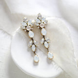 Long crystal vintage style Bridal earrings - PARKER