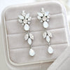 Long crystal vintage style Bridal earrings - PARKER