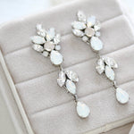 Long crystal vintage style Bridal earrings - PARKER
