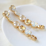 Long dangle crystal bridal earrings - ALICE