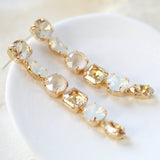 Long dangle crystal bridal earrings - ALICE