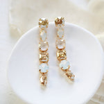 Long dangle crystal bridal earrings - ALICE