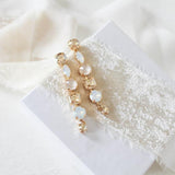 Long dangle crystal bridal earrings - ALICE