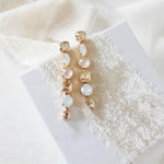 Long dangle crystal bridal earrings - ALICE