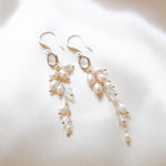 Long Freshwater pearl earrings for Bride - VIVIAN - Treasures by Agnes