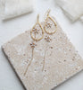 Long gold minimalist statement Bridal earrings - SERAPHENA - Treasures by Agnes