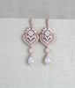 Long Rose gold chandelier Wedding earrings - EMMA - Treasures by Agnes