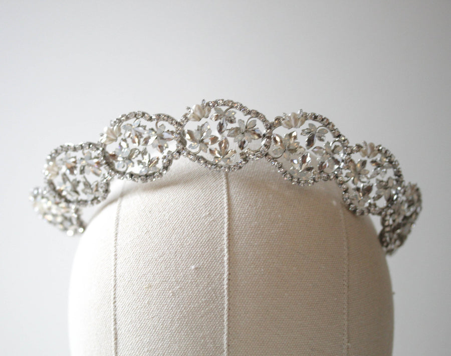 Luisa Crystal and pearl crown - Treasures by Agnes