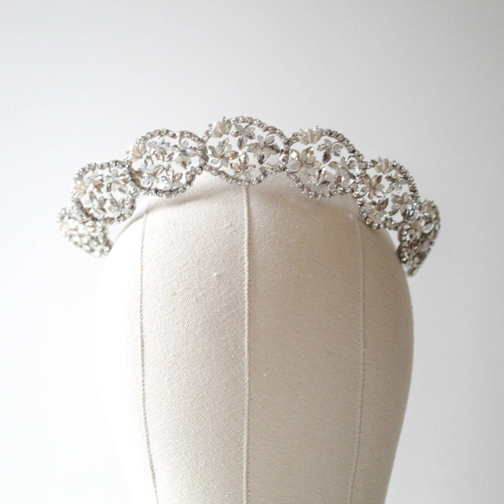 Luisa Crystal and pearl crown - Treasures by Agnes