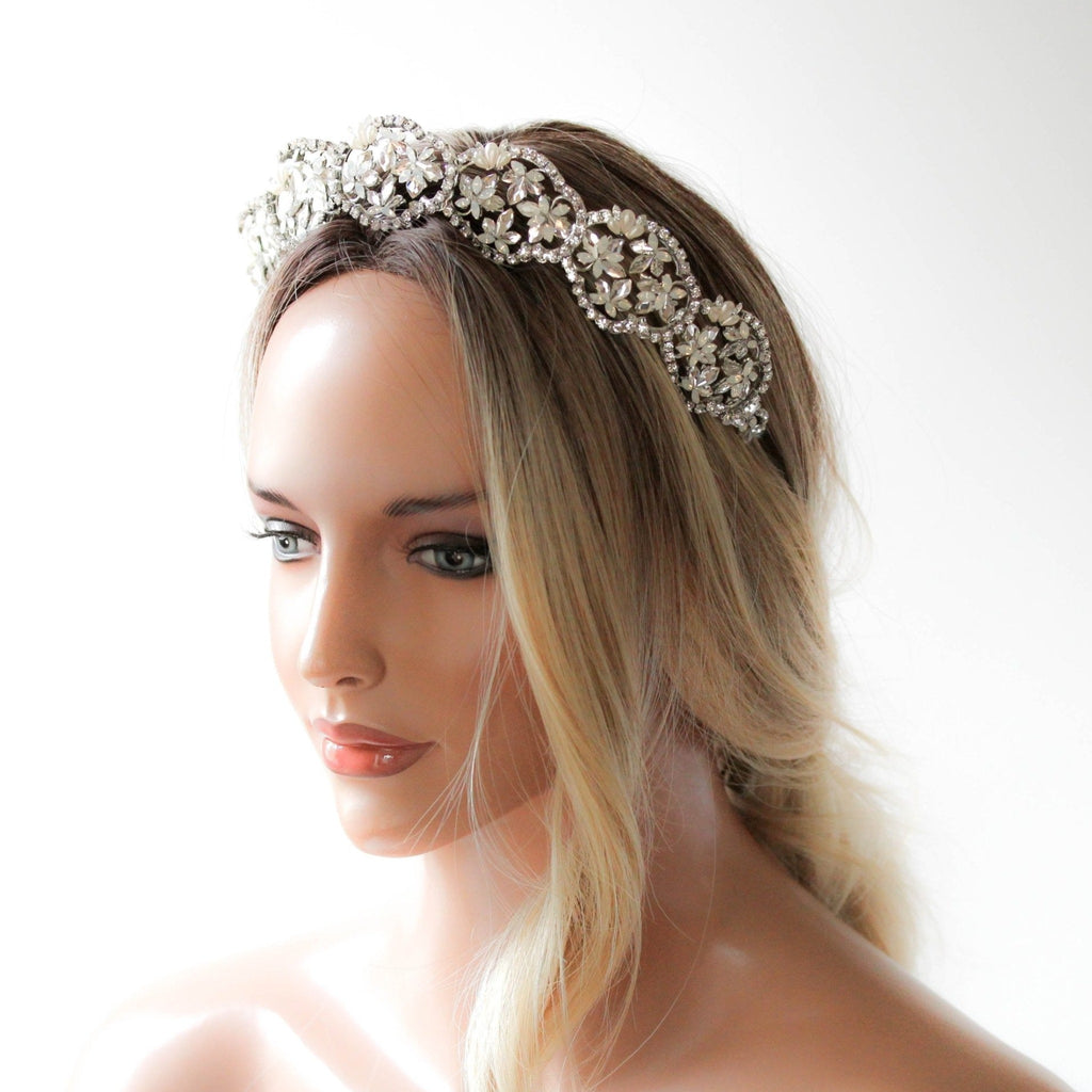 Luisa Crystal and pearl crown - Treasures by Agnes