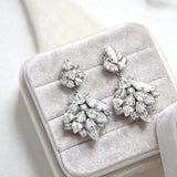 Modern vintage Crystal Bridal chandelier earrings - Tiffany - Treasures by Agnes