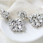 Modern vintage Crystal Bridal chandelier earrings - Tiffany - Treasures by Agnes