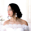 Navy Blue and White opal Crystal Bridal earrings - ADALINE - Treasures by Agnes