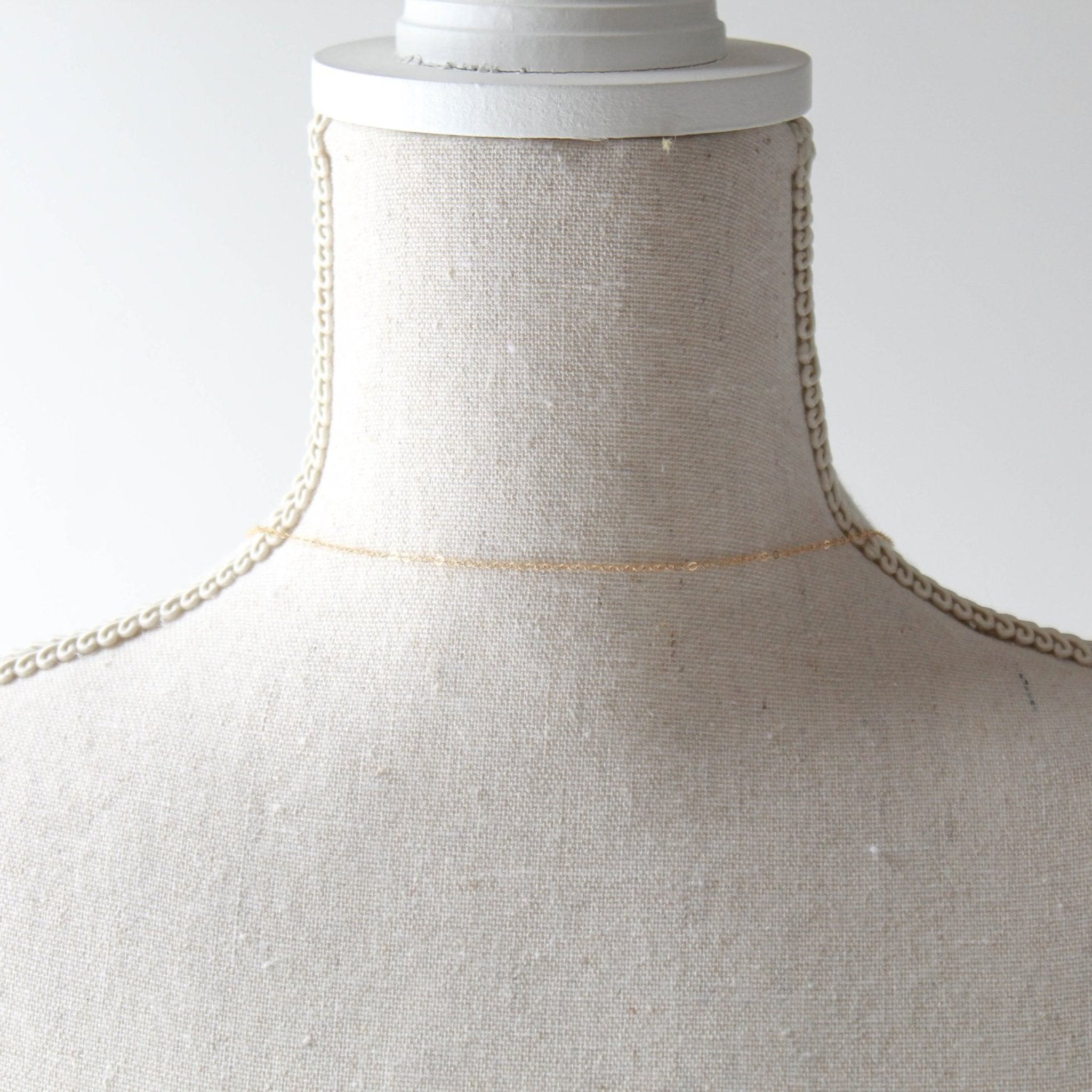 Front view of Pearl backdrop necklace for backless dress - MEADOW - Treasures by Agnes