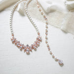Pearl Bridal backdrop necklace - Treasures by Agnes