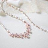 Pearl Bridal backdrop necklace - Treasures by Agnes