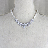 Pearl Bridal backdrop necklace - Treasures by Agnes