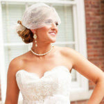 Pearl Bridal Backdrop necklace with Crystals - ASHLYN - Treasures by Agnes
