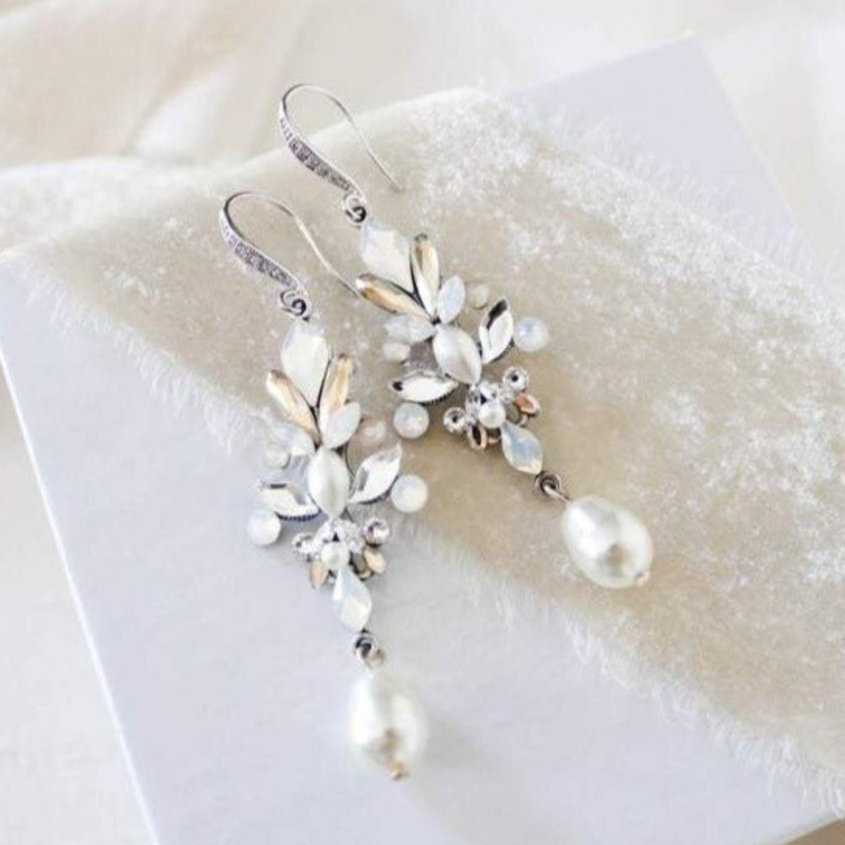 CZ Teardrop Bridal Earrings | Bridal Jewelry | Wedding Earrings