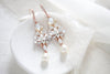 Pearl drop crystal Bridal earrings - STEPHANIE - Treasures by Agnes