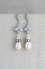 Pearl drop crystal bridal or bridesmaids earrings - EMMA - Treasures by Agnes