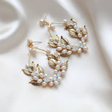 Pearl statement hoop earrings - MARGOT - Treasures by Agnes