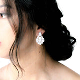 Petite rose gold cubic zirconia chandelier bridal earrings - KATERI - Treasures by Agnes