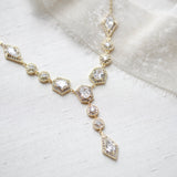 Rose gold Art Deco Backdrop necklace - MONROE - Treasures by Agnes