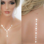 Rose gold Art Deco Backdrop necklace - MONROE - Treasures by Agnes