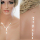 Rose gold Art Deco Backdrop necklace - MONROE - Treasures by Agnes
