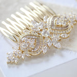 Rose gold Art Deco Bridal hair comb accessory - EMMA - Treasures by Agnes